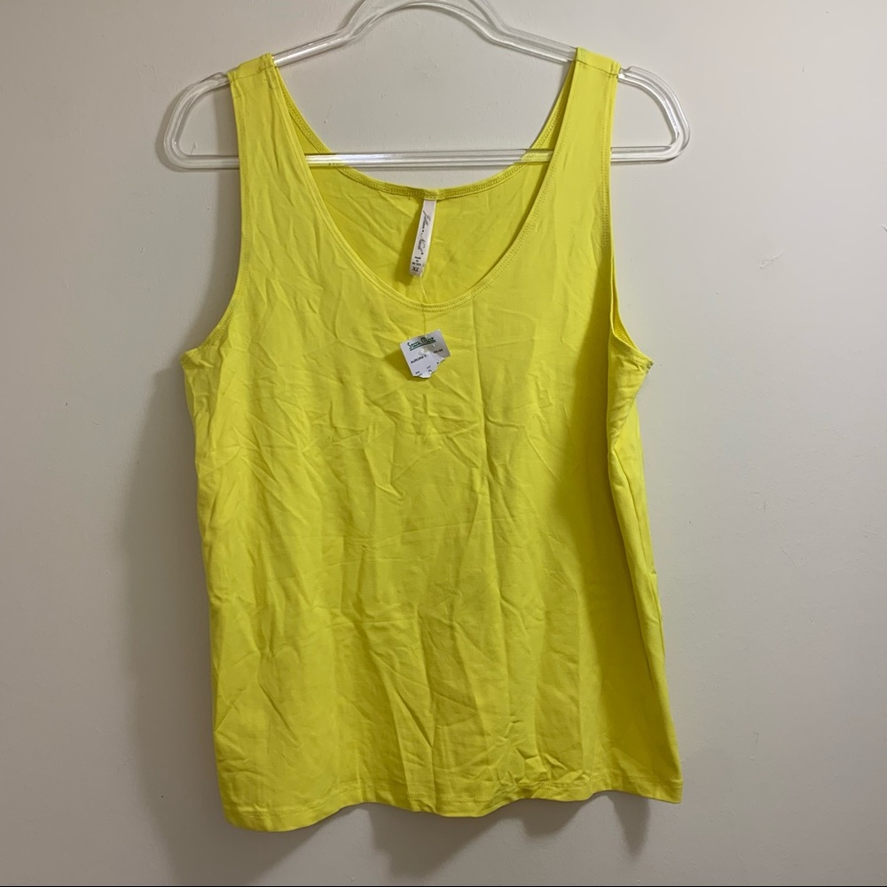 Jillian Nicole Yellow Tank Top Size XL NWT